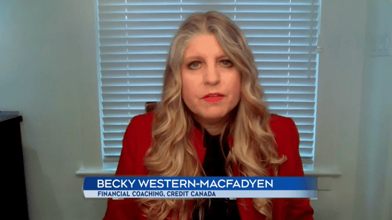 Becky Western-Macfadyen on CTV News talking about car repossession and its impact on your credit