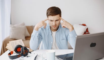 Man thinking and stressed