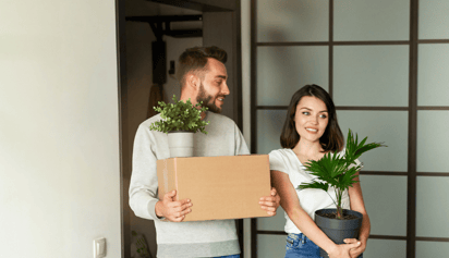 couple renting an apartment