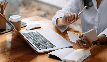 person working on laptop