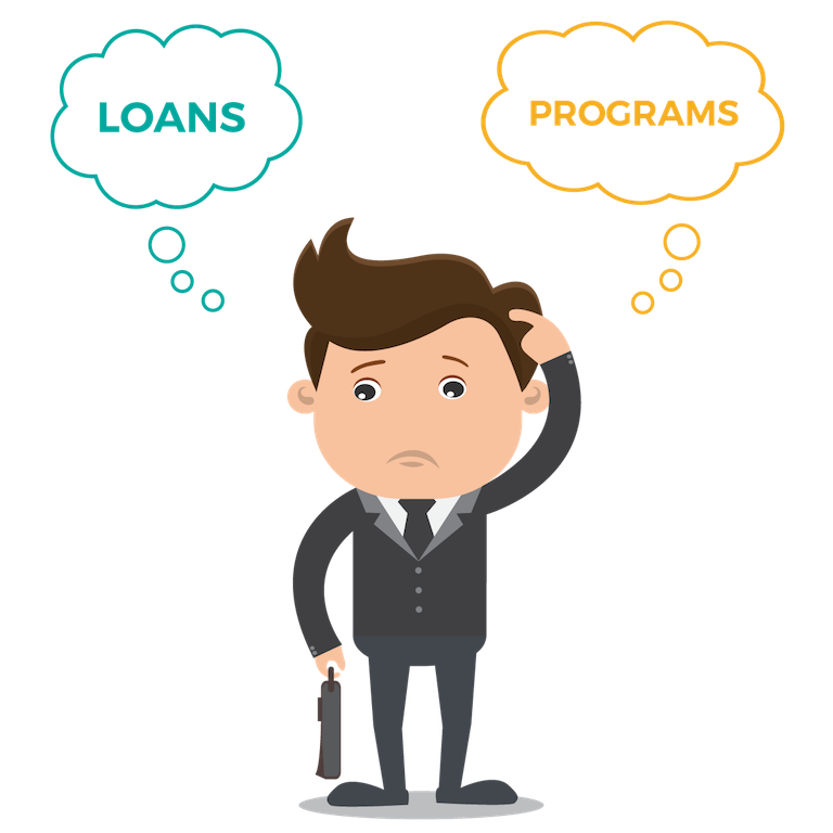 Businessman-question-loans-programs