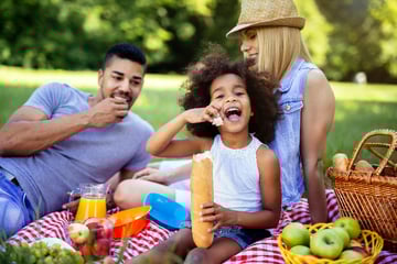 family having a summer picnic